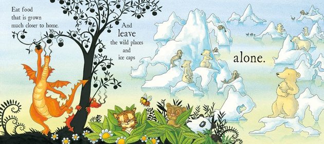 A scene from Debi Gliori's 'The Trouble with Dragons'