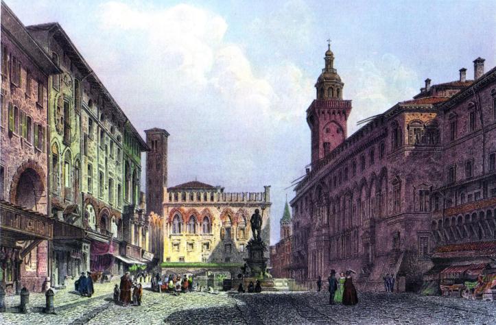 bologna_piazza_maggiore_c1855