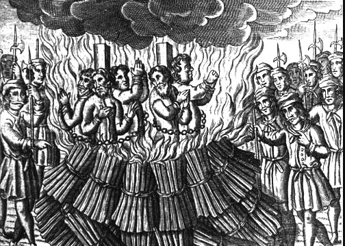 heretics being burned